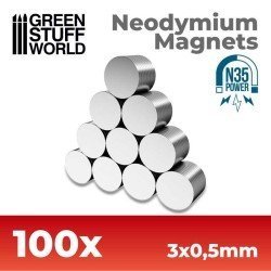 COMPRAR: Imanes Neodimio 2x1mm - 100 unidades (N52)